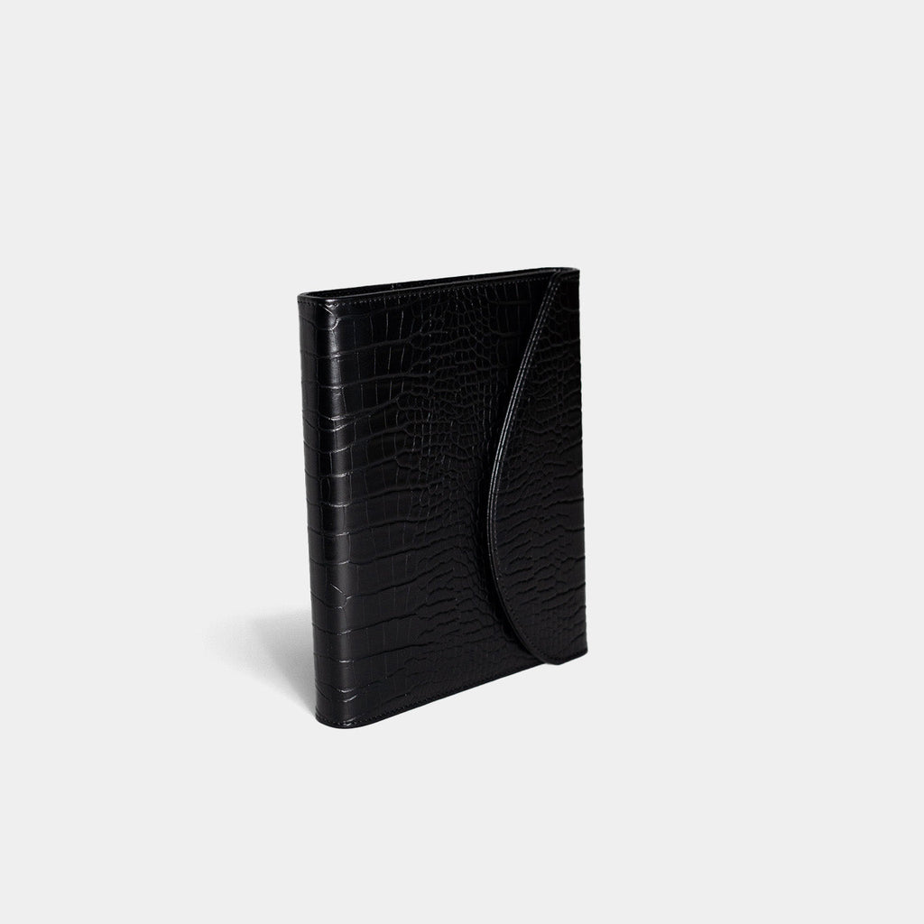 A5 Planner Binder, Onyx Croc, view 2