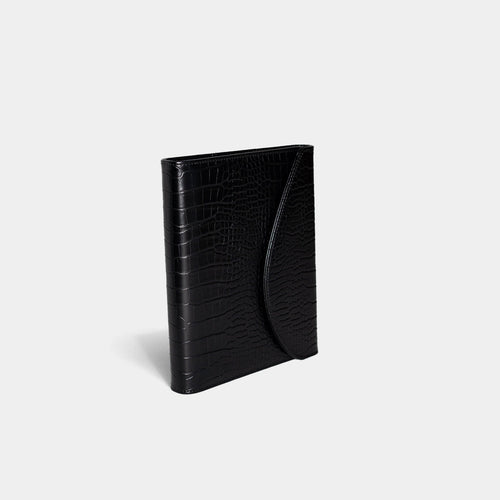 A5 Planner Binder, Onyx Croc, view 2