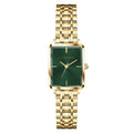 Alfred Sung Octavia Watch, Green Dial, Gold Bracelet