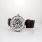 Alfred Sung Automatic III Skeleton Watch, Brown Leather Strap, view 2
