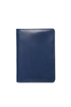 Leather Passport Holder, RFID, Navy