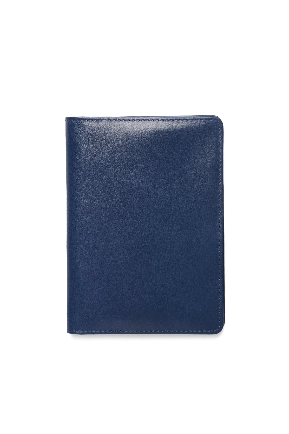 Leather Passport Holder, RFID, Navy