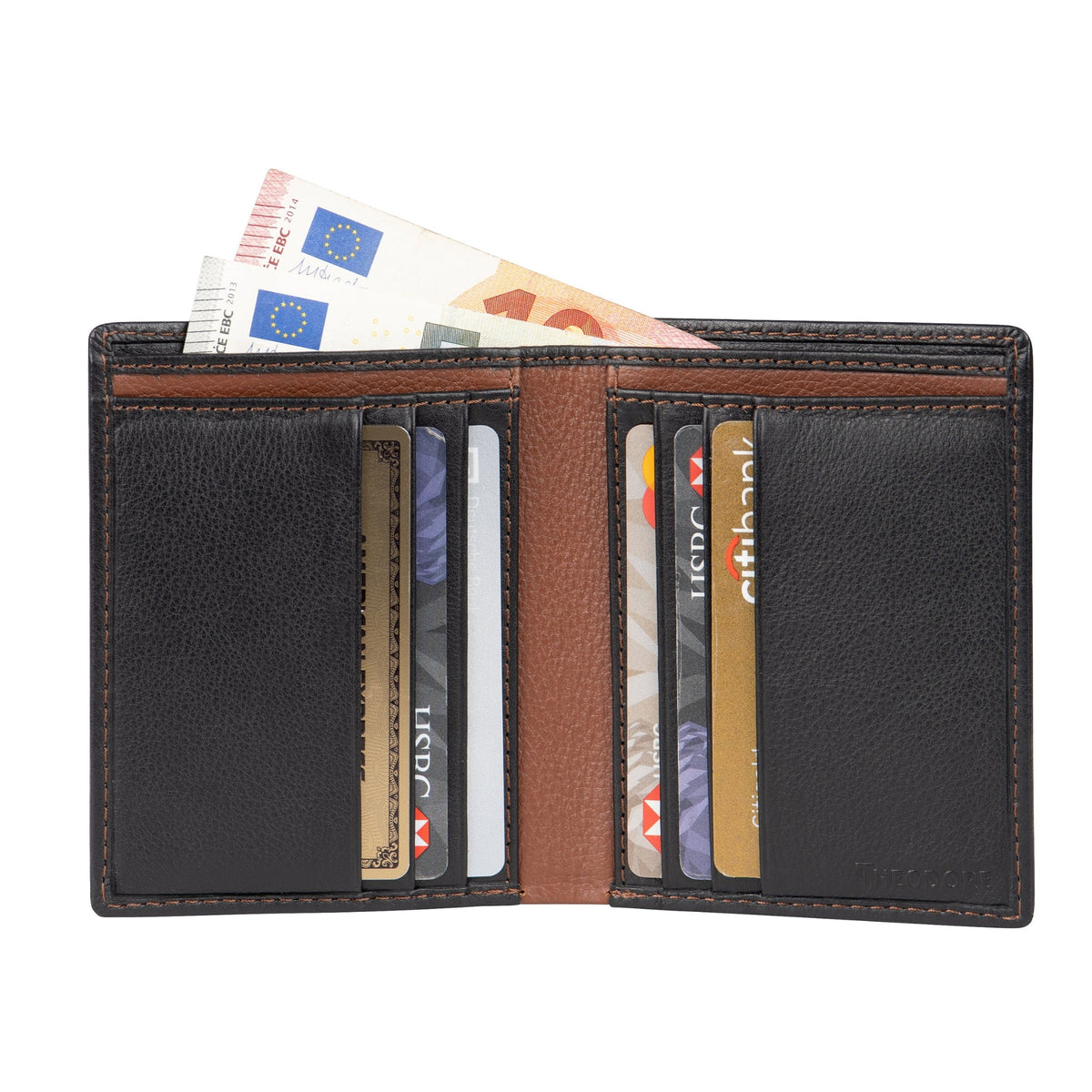 Slim Top-Grain Leather Bifold Wallet, RFID, view 4