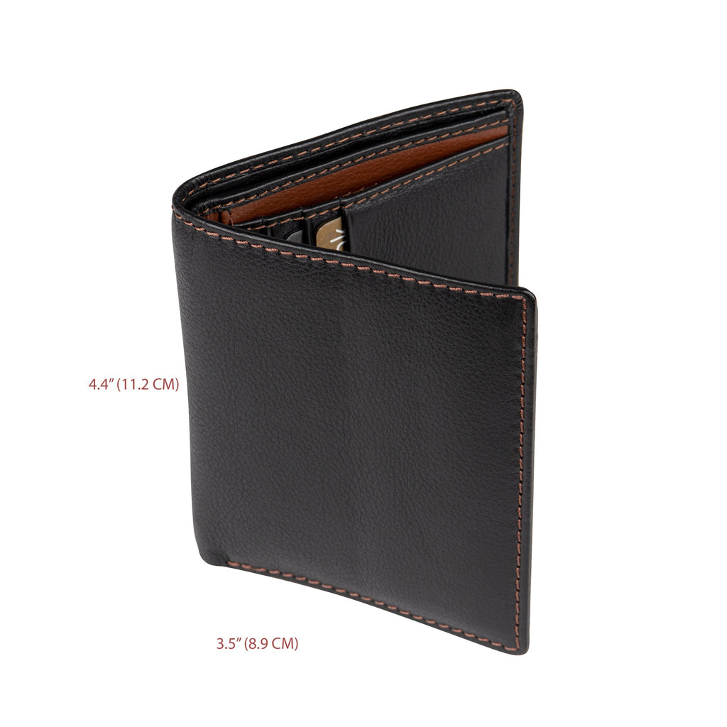 Slim Top-Grain Leather Bifold Wallet, RFID, view 5