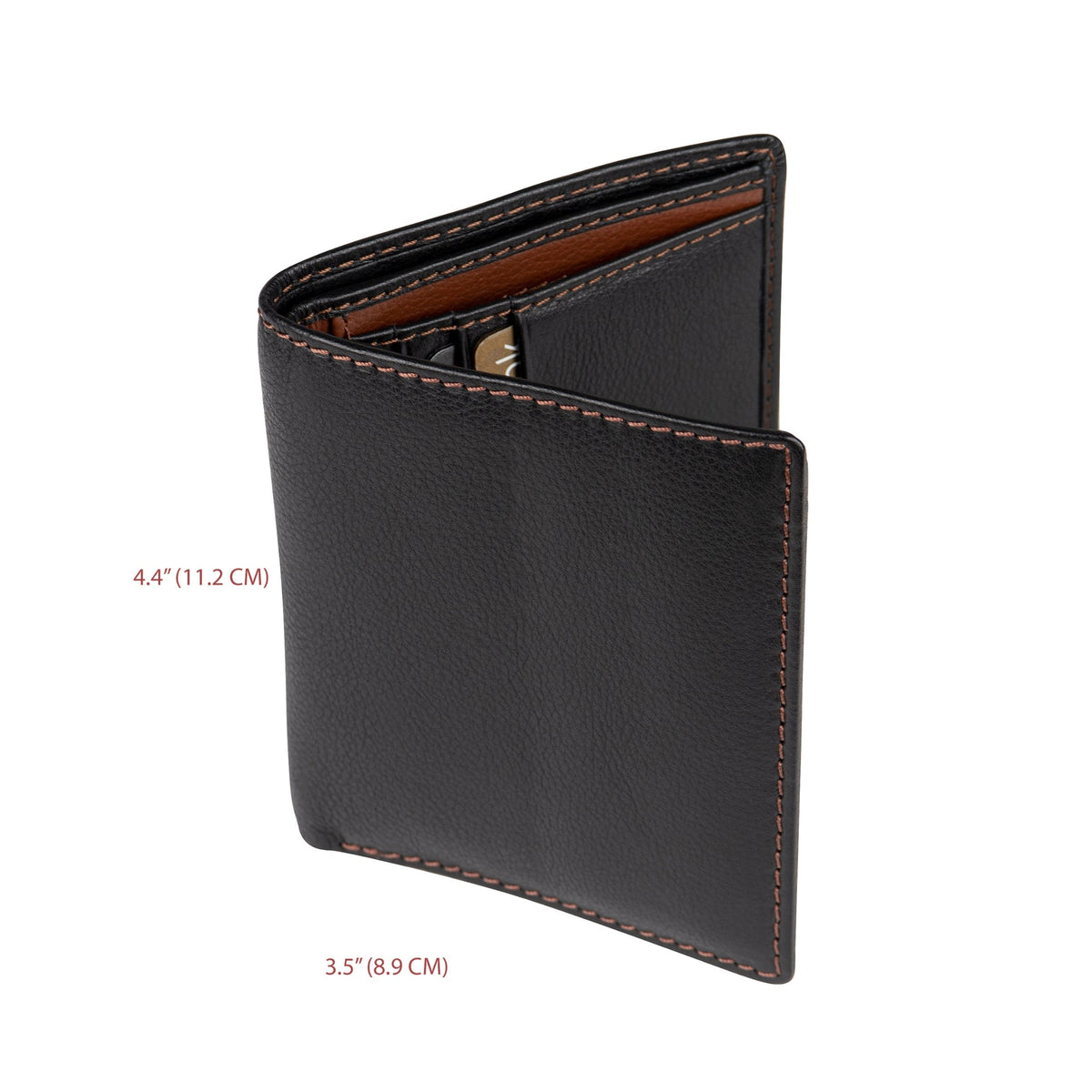 Slim Top-Grain Leather Bifold Wallet, RFID, view 5
