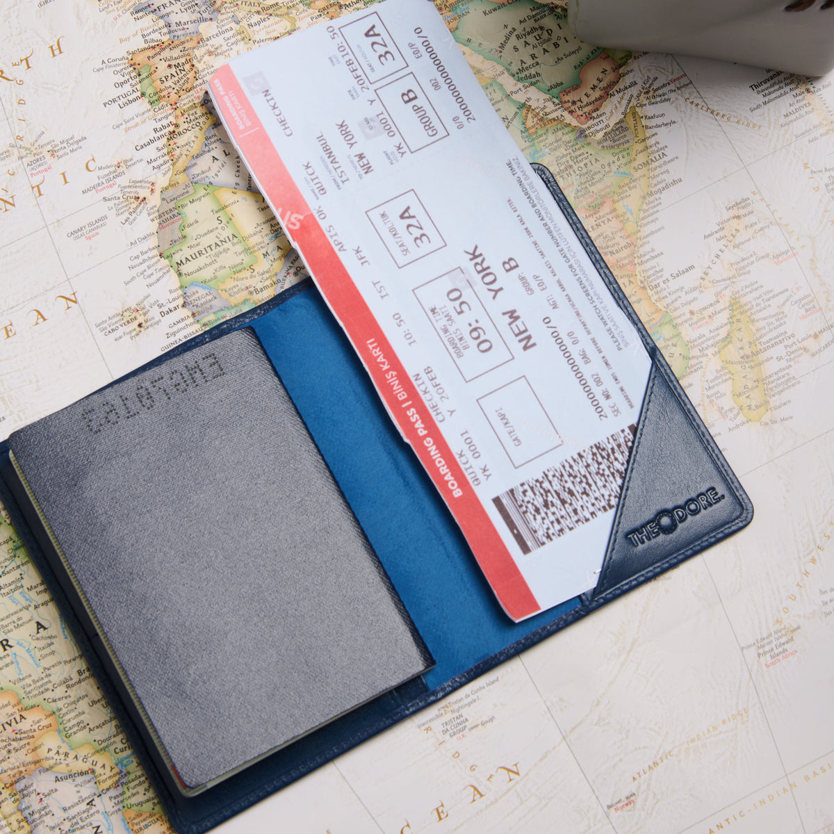 Leather Passport Holder, RFID, view 2