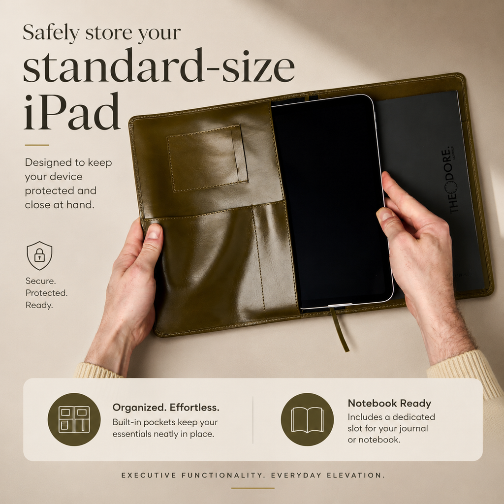 B5 Leather Journal Cover & Padfolio, view 4