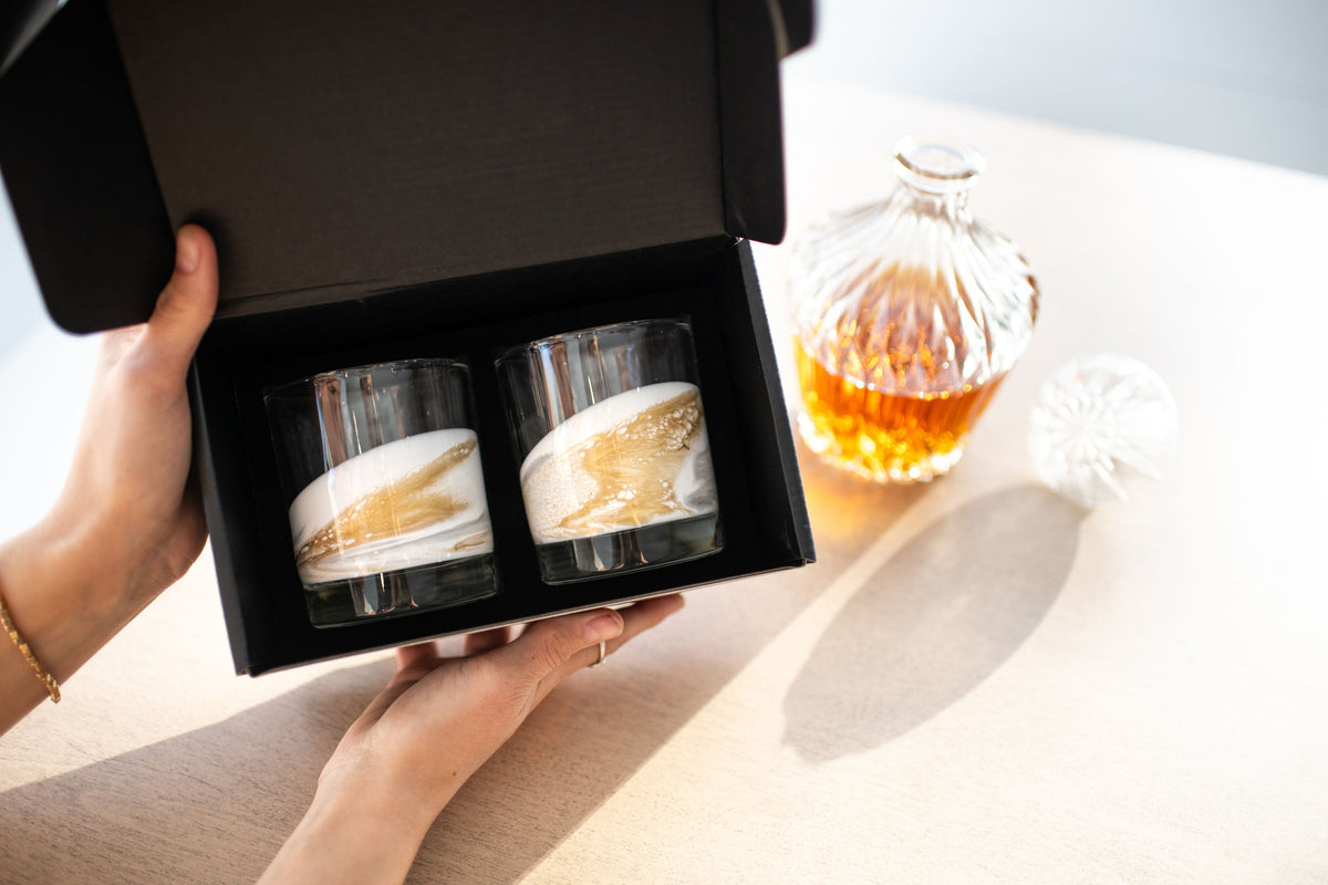 Resin Coated Whisky Glasses, Set of 2, view 6