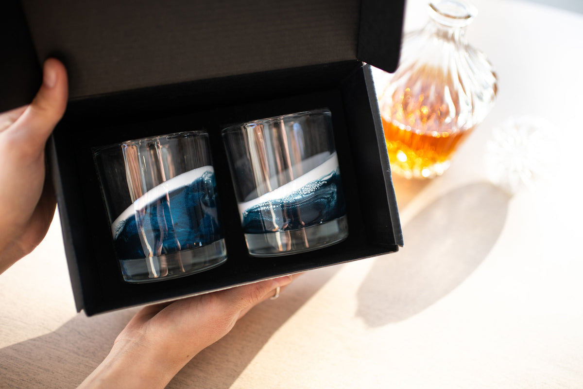 Resin Coated Whisky Glasses, Set of 2, view 7