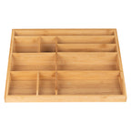 Bamboo Desk Organizer, 10 Compartments, view 7