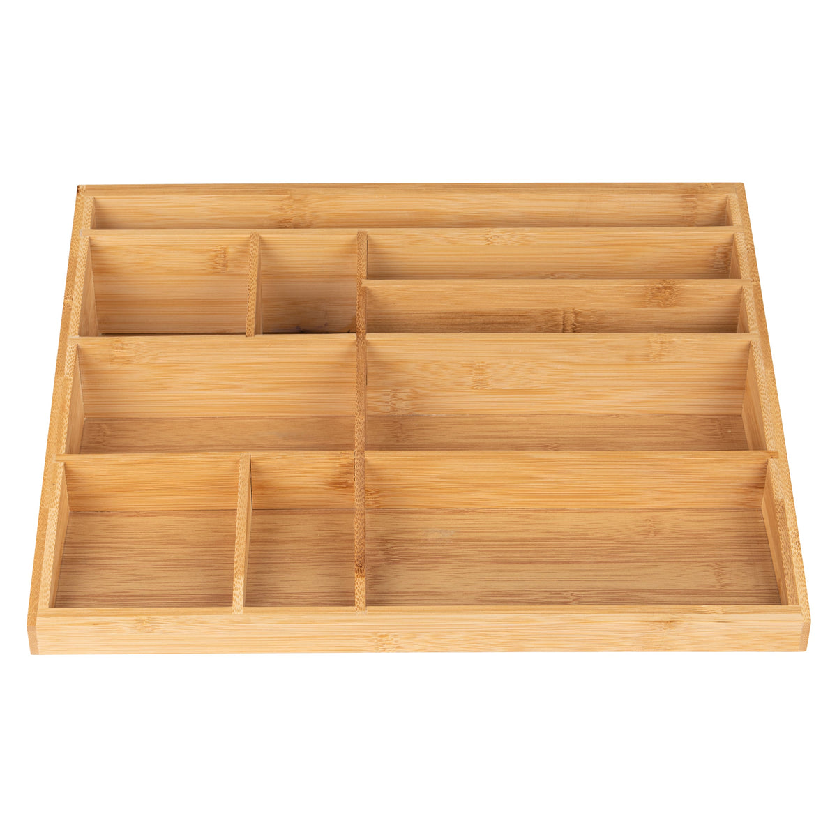 Bamboo Desk Organizer, 10 Compartments, view 7