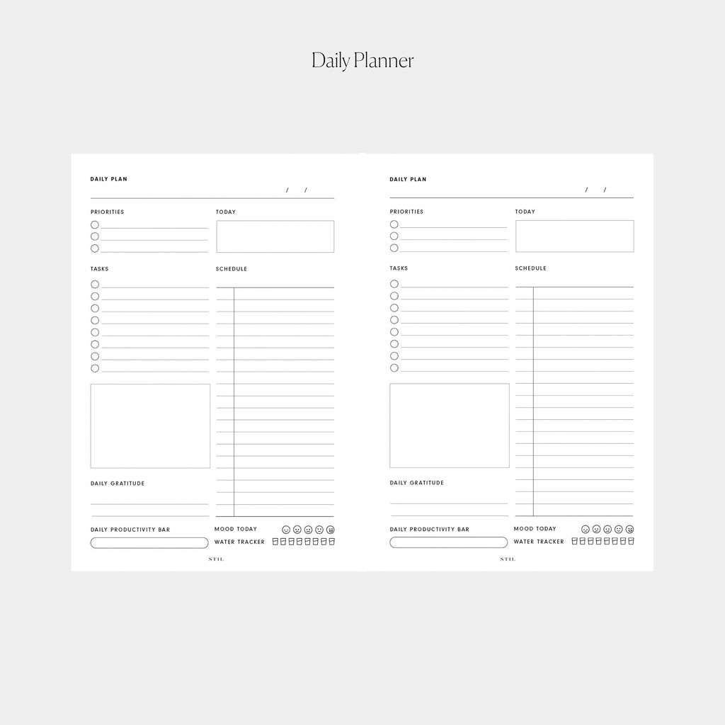 Undated Daily Planner Insert, view 2