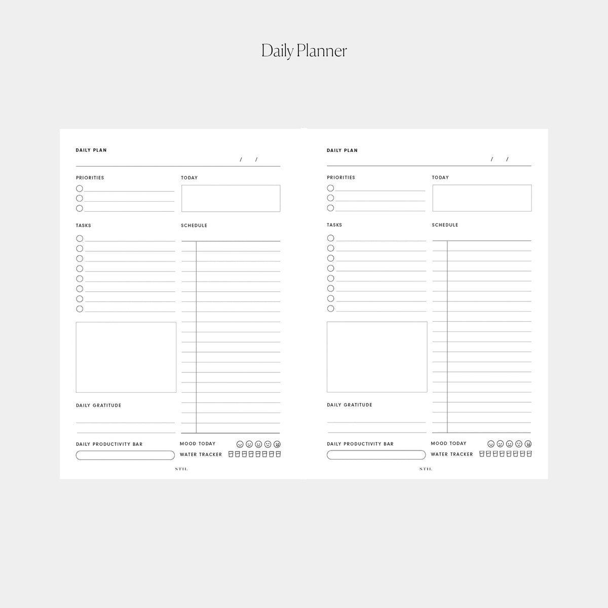 Undated Daily Planner Insert, view 2