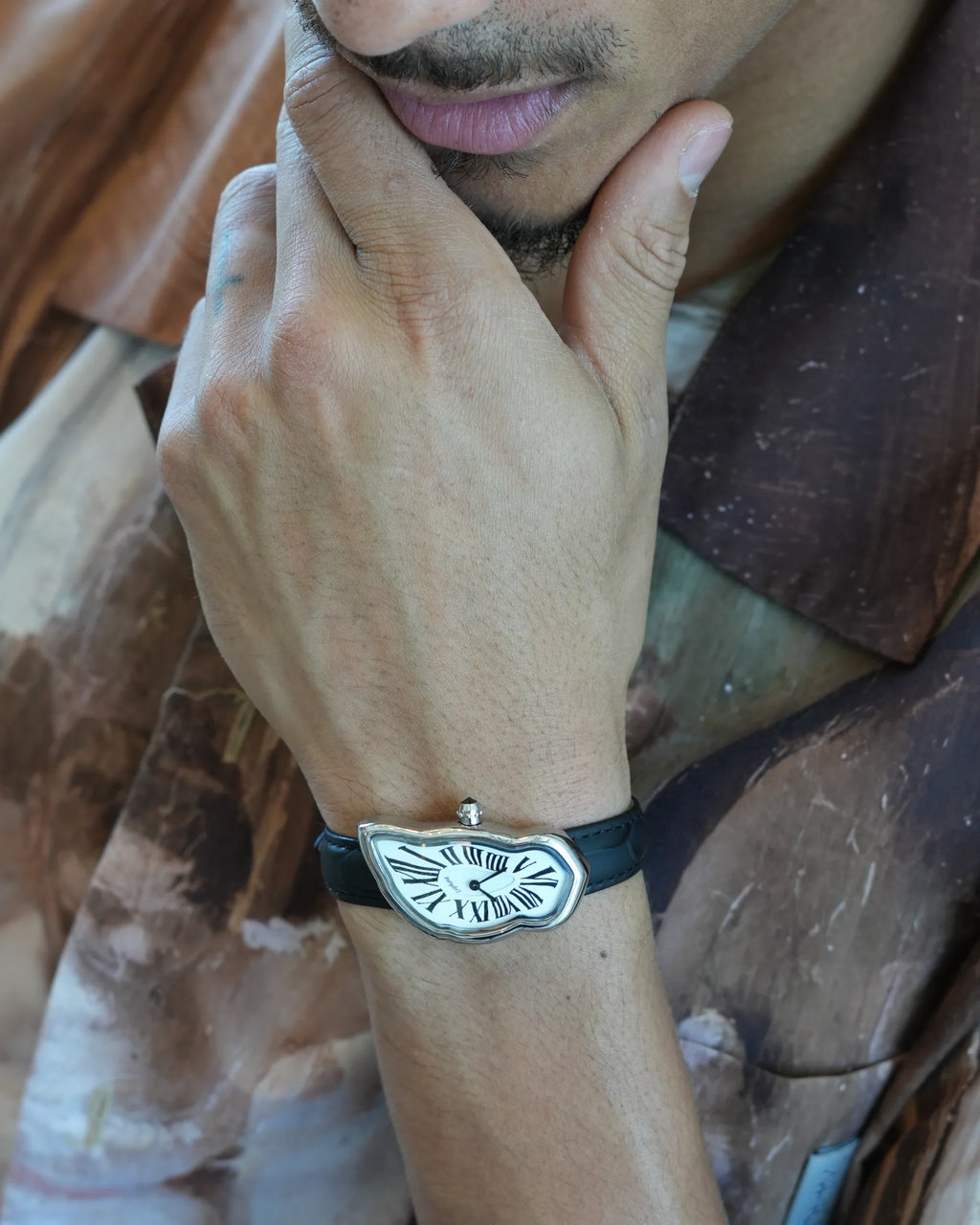 Melting Watch, Large Silver, view 5