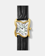 Square Melting Watch, Large Gold