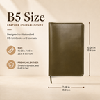 B5 Leather Journal Cover & Padfolio, view 3