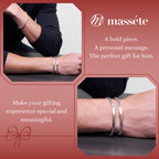 Men's Sterling Silver ID Bracelet, Foxtail Chain (Engravable) - view 7