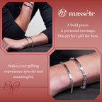 Men's Sterling Silver ID Bracelet, Byzantine Chain (Engravable) - view 7