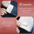 Engraved Sterling Silver Cufflinks, Rectangle - view 3