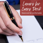 Massete Linea Ballpoint Pen, 23K Gold Trim, view 5