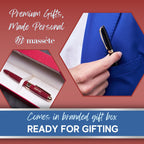 Massete Linea Rollerball Pen, 23K Gold Trim, view 7