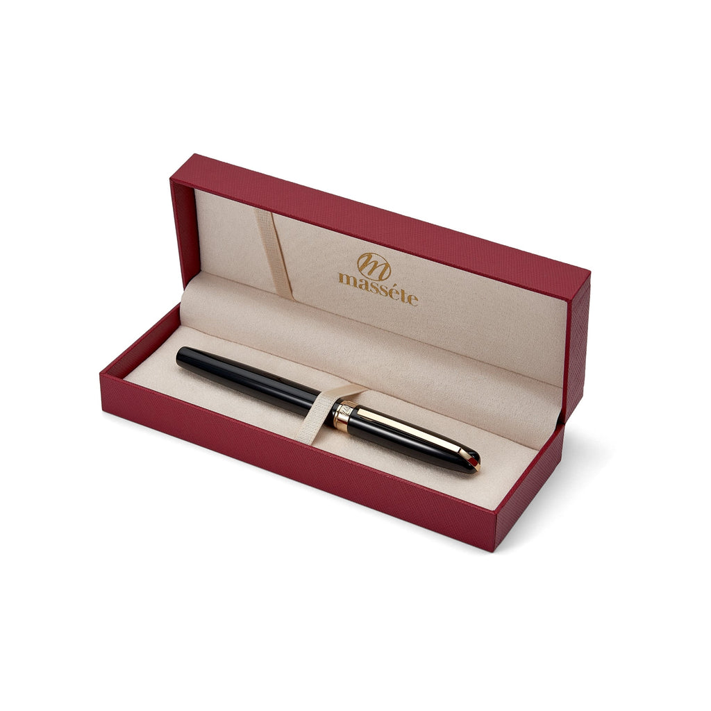 Massete Linea Rollerball Pen, 23K Gold Trim
