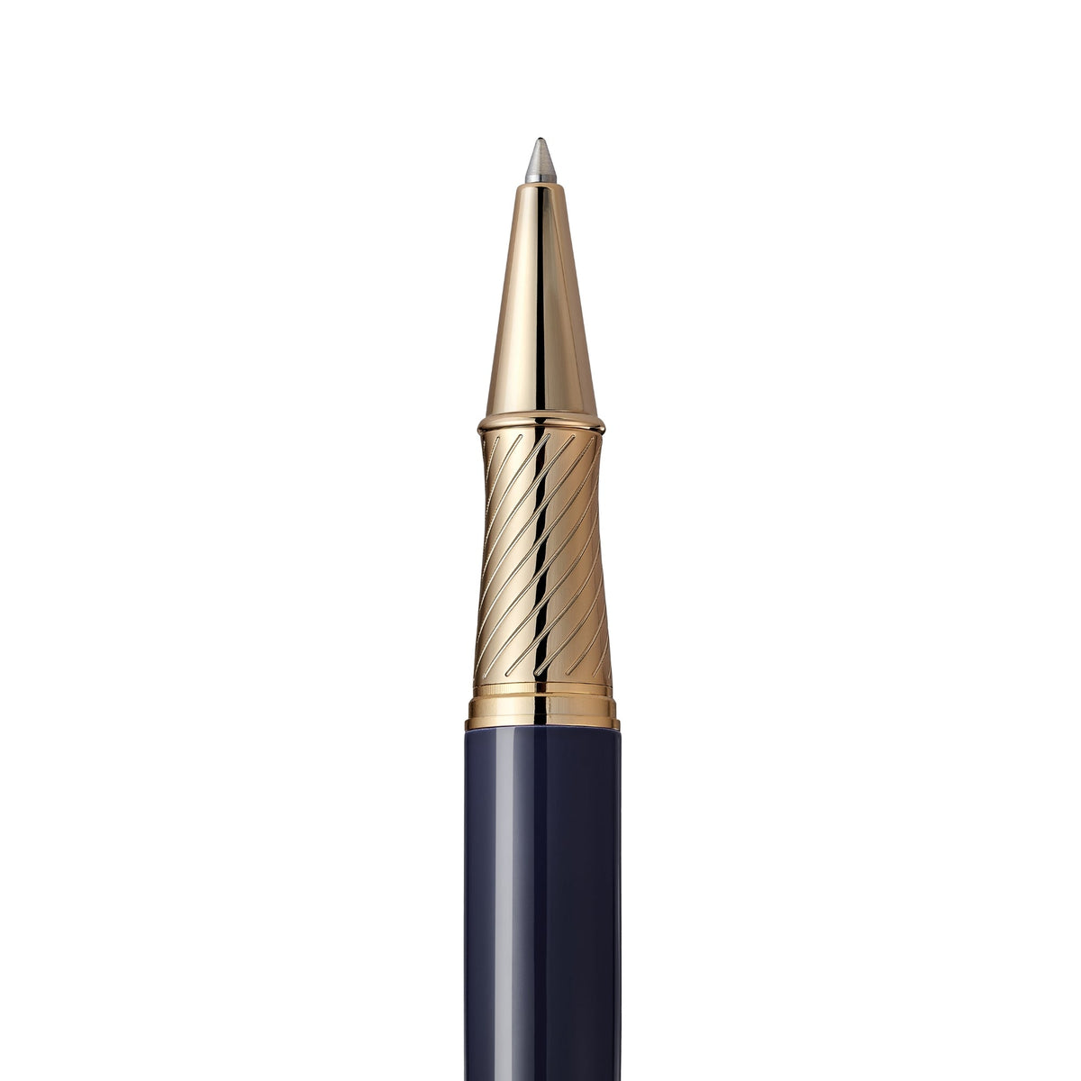 Massete Venero Rollerball Pen, 23K Gold Trim, Blue / Black