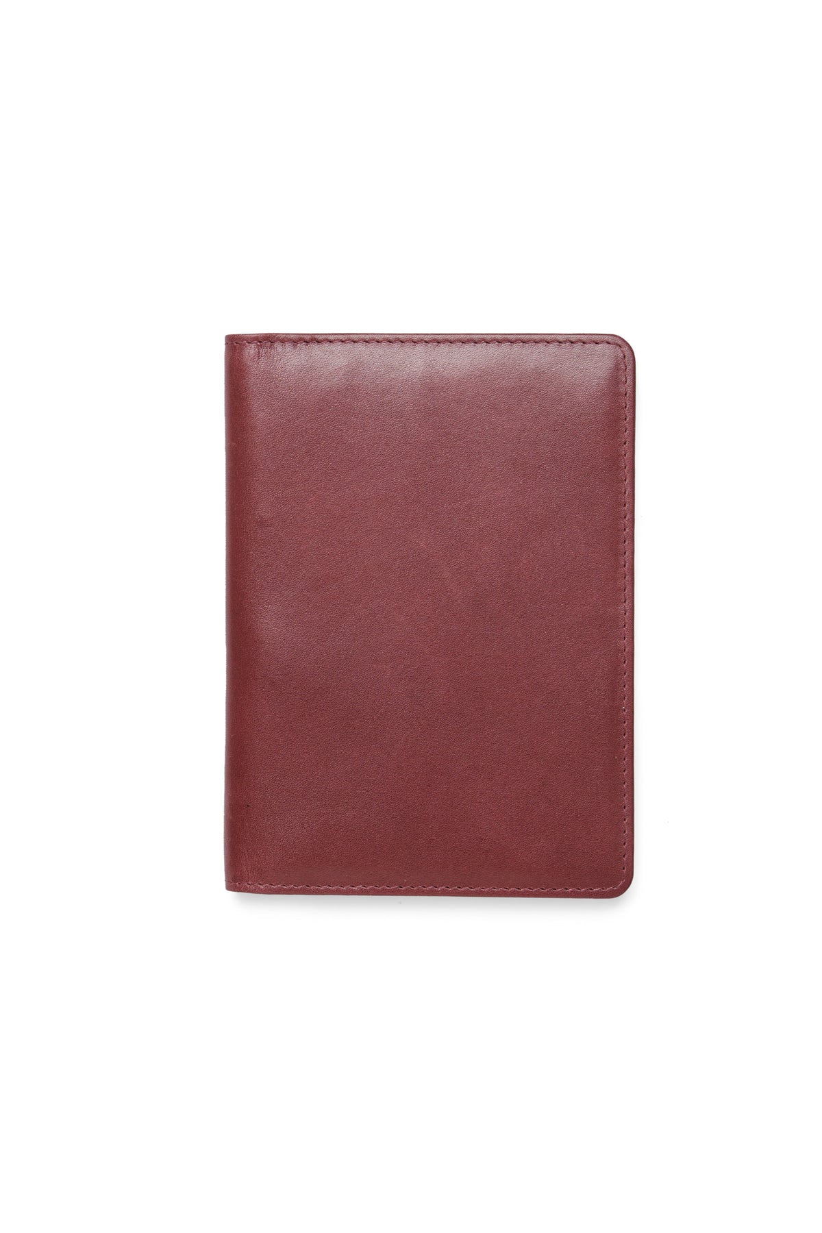 Leather Passport Holder, RFID, Burgundy