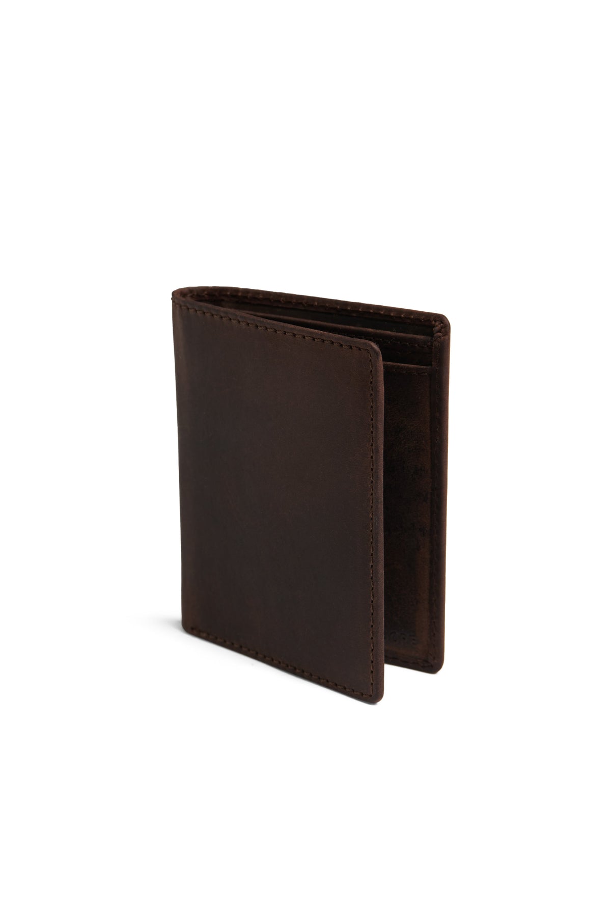Slim Top-Grain Leather Bifold Wallet, RFID, Vintage Brown