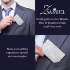 Sterling Silver Business Card Holder, Hand-Engraved (Made in Italy) - view 2