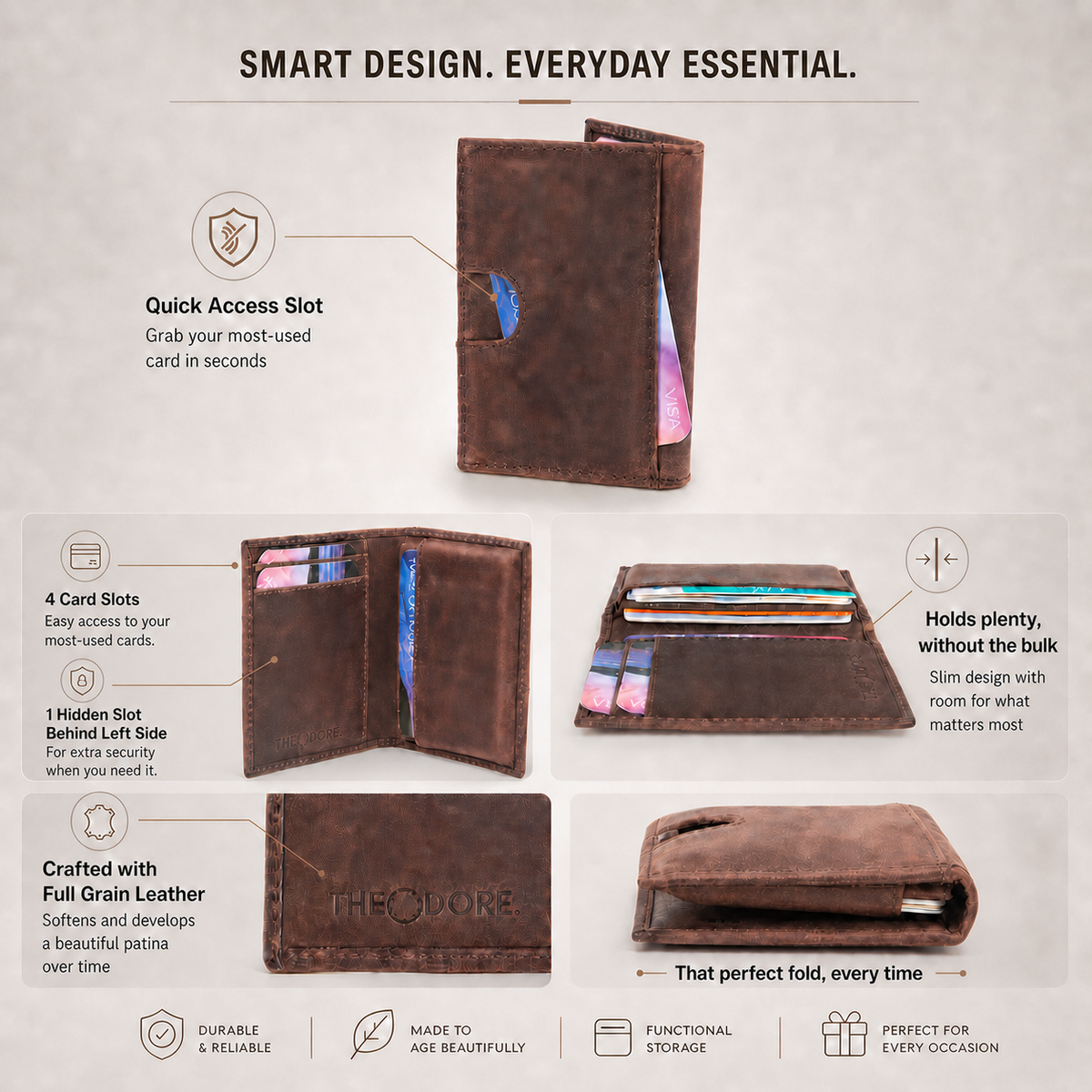 Slim Leather Card Holder, view 7