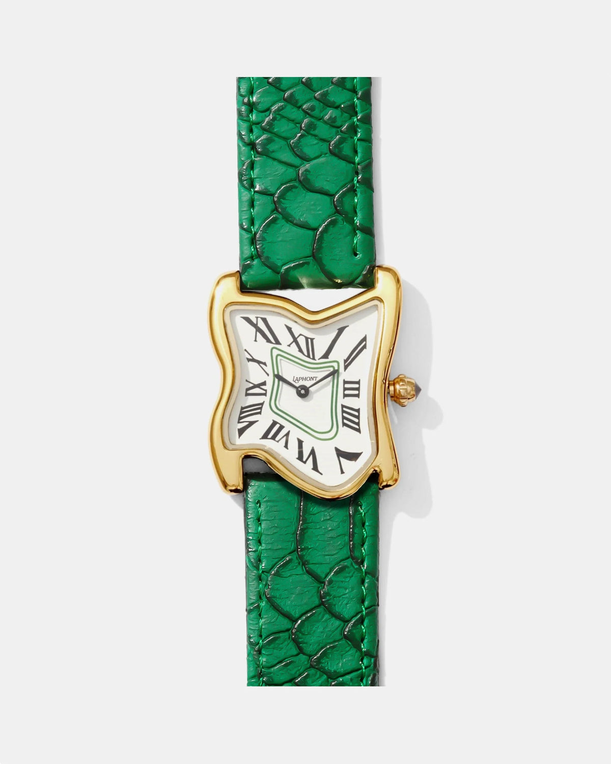 Square Melting Watch, Large Gold, view 7