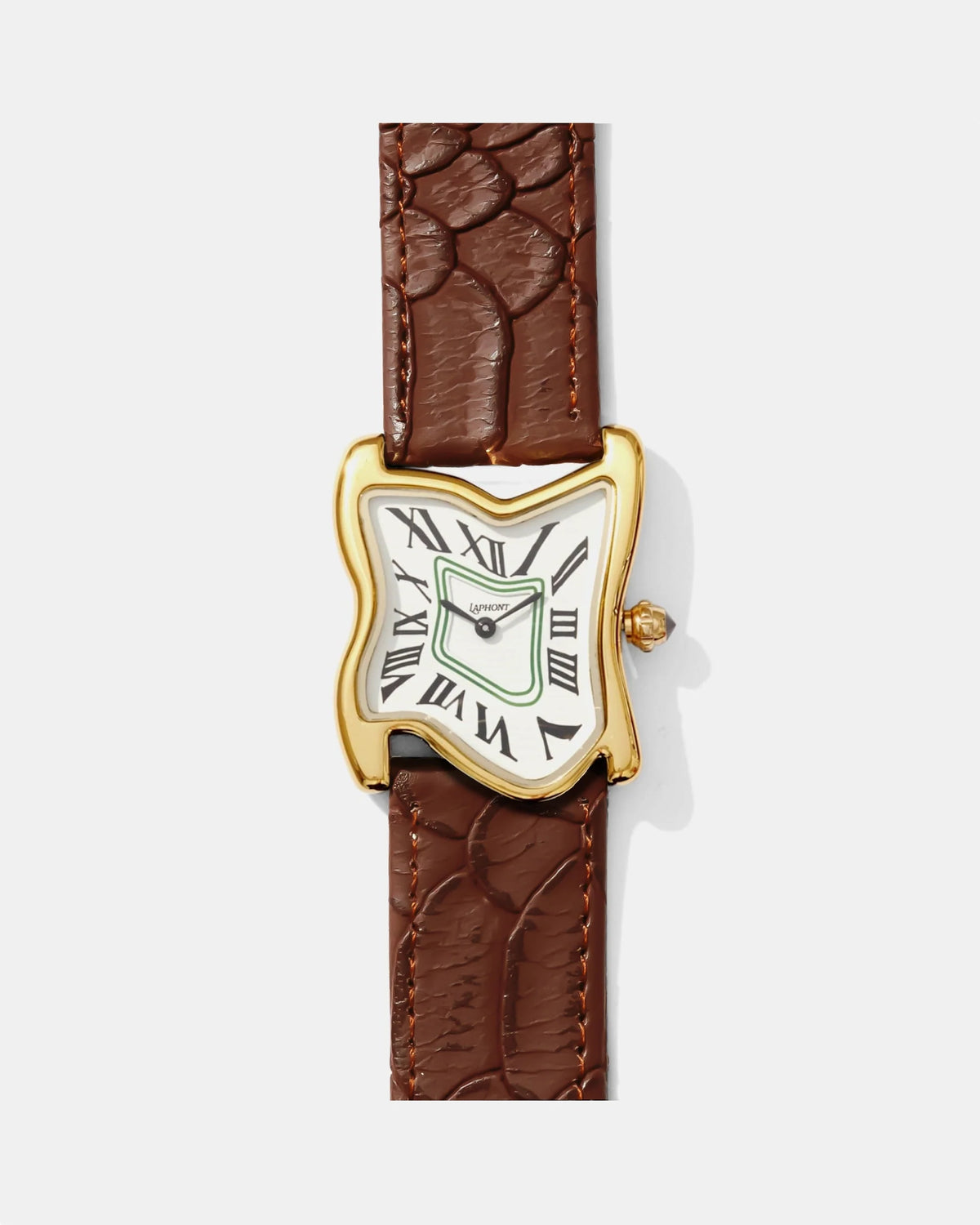 Square Melting Watch, Large Gold, view 6