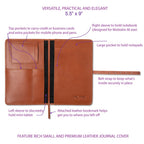 A5 Leather Journal Cover & Padfolio, view 7